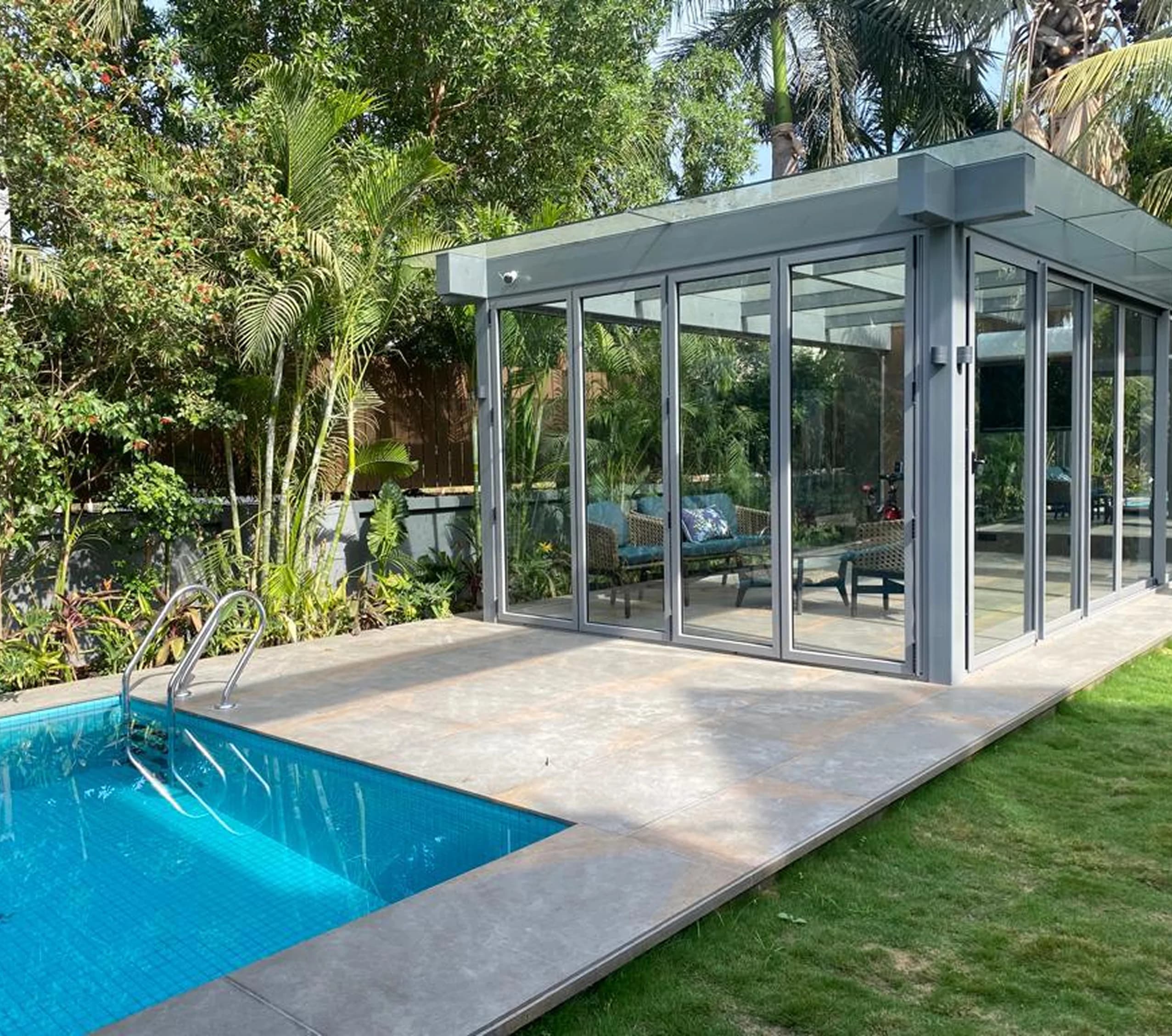Glass Poolside Gazebo
